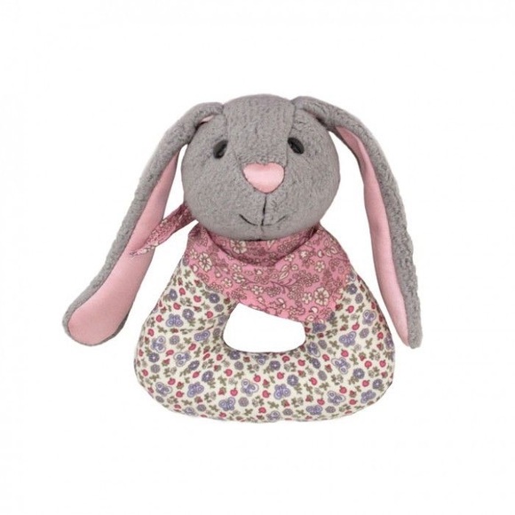 Organic Patterned Rattle | Bunny Rabbit - Picture 1 of 6